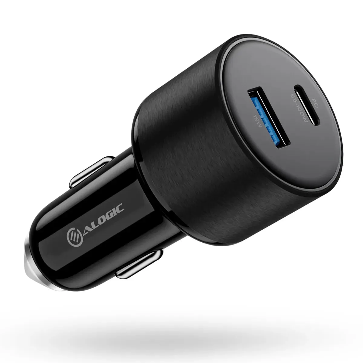 100W Rapid Power Car Charger with 1 X USB-C Port & 1 X USB-A Port