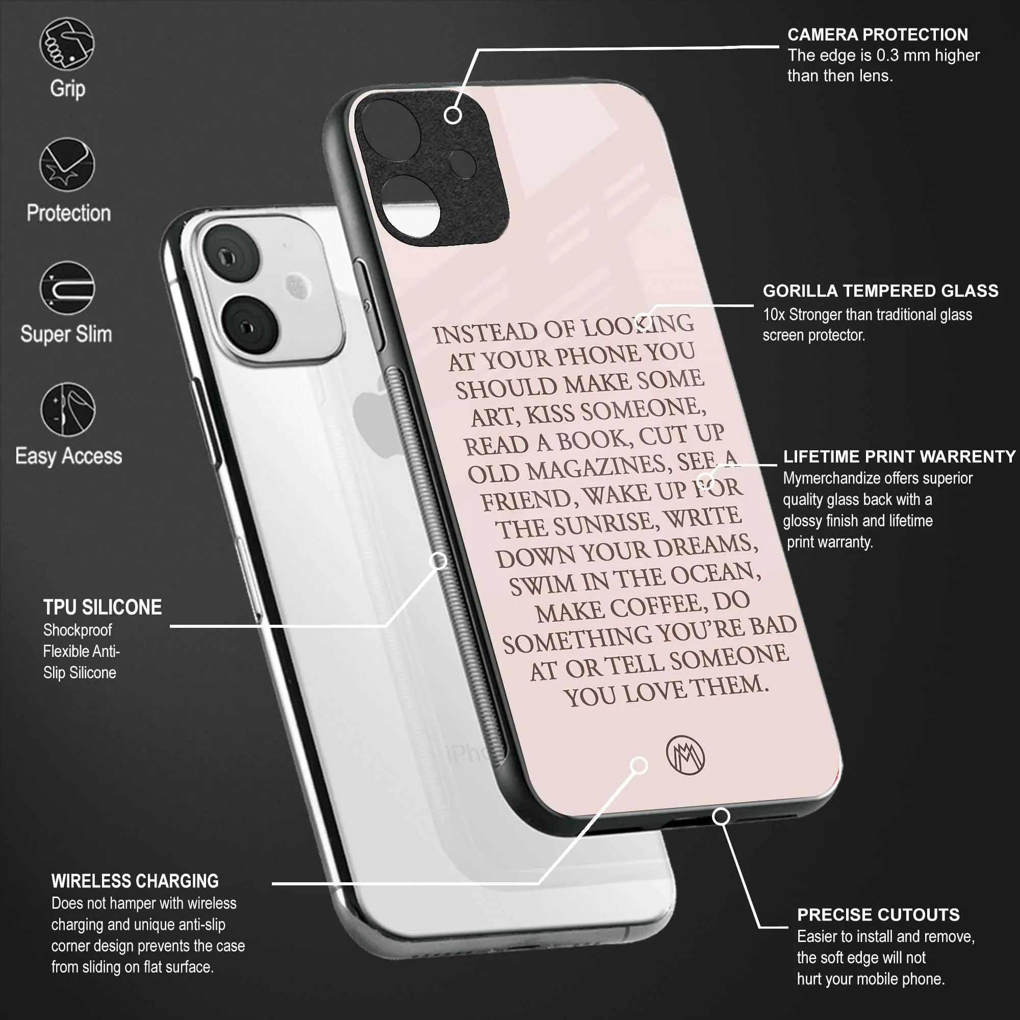 11 Things To Do Phone Case for iPhone 14 Pro | Glass Case