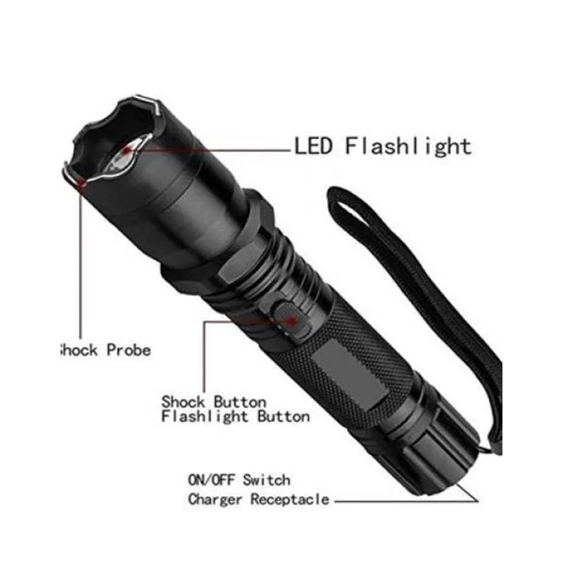 1101 Self Defence Stun Gun Type Rechargeable Plus Flashlight