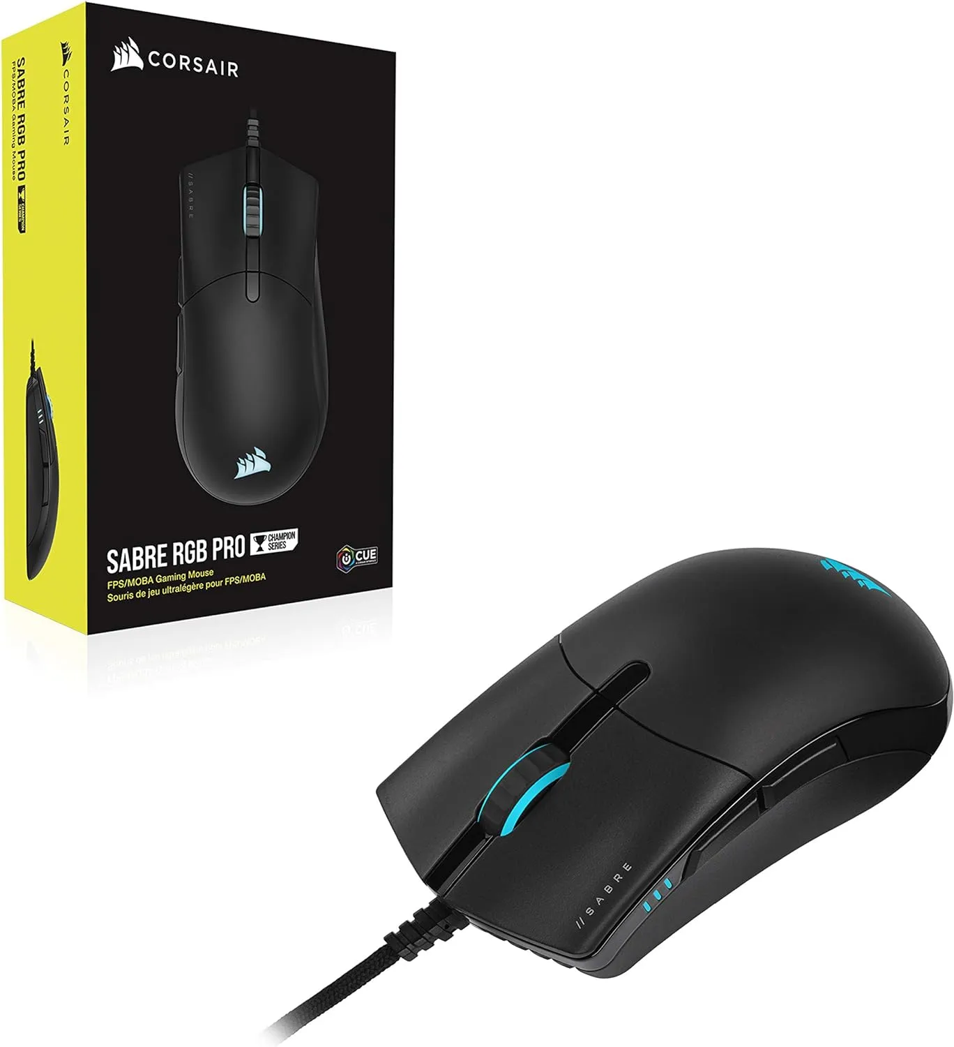 [12月聖誕優惠] Corsair SABRE RGB PRO CHAMPION SERIES Ultra-Light FPS/MOBA Gaming Mouse CH-9303111-AP