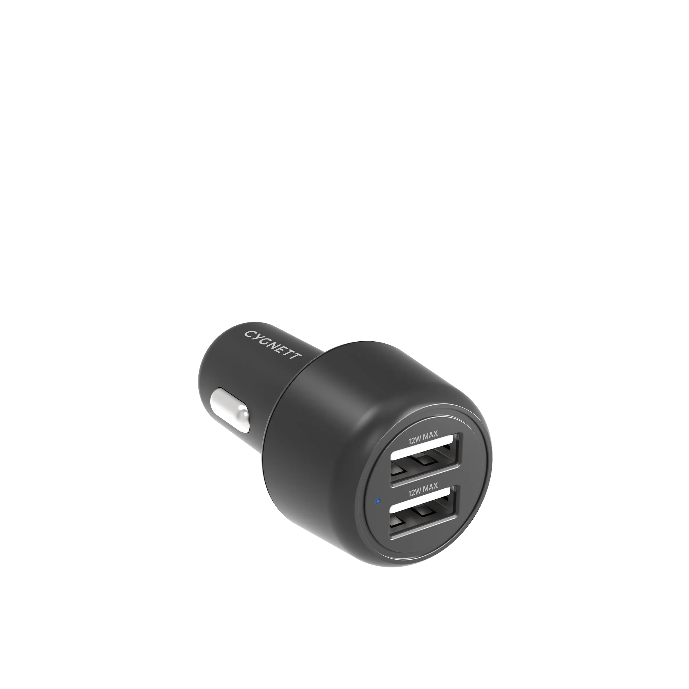 12W Dual Port Car Charger - Black