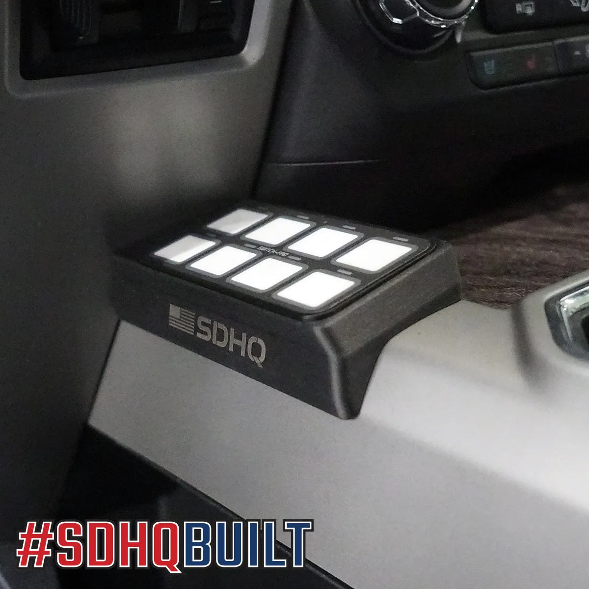 '15-20 Ford F150 SDHQ Built Switch Pros SP-9100 Flow Through Center Console Keypad Mount