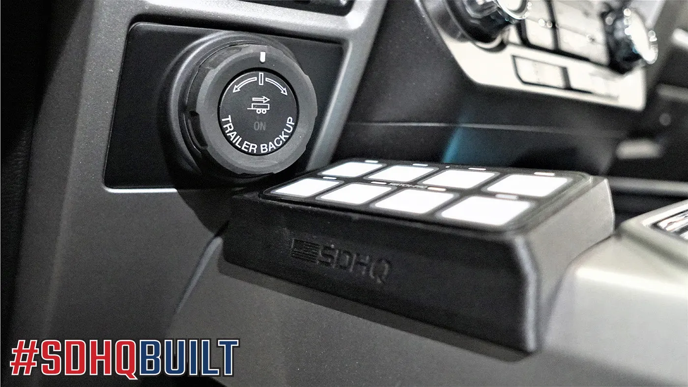 '17-22 Ford F250/350 SDHQ Built Switch Pros SP-9100 Flow Through Center Console Keypad Mount