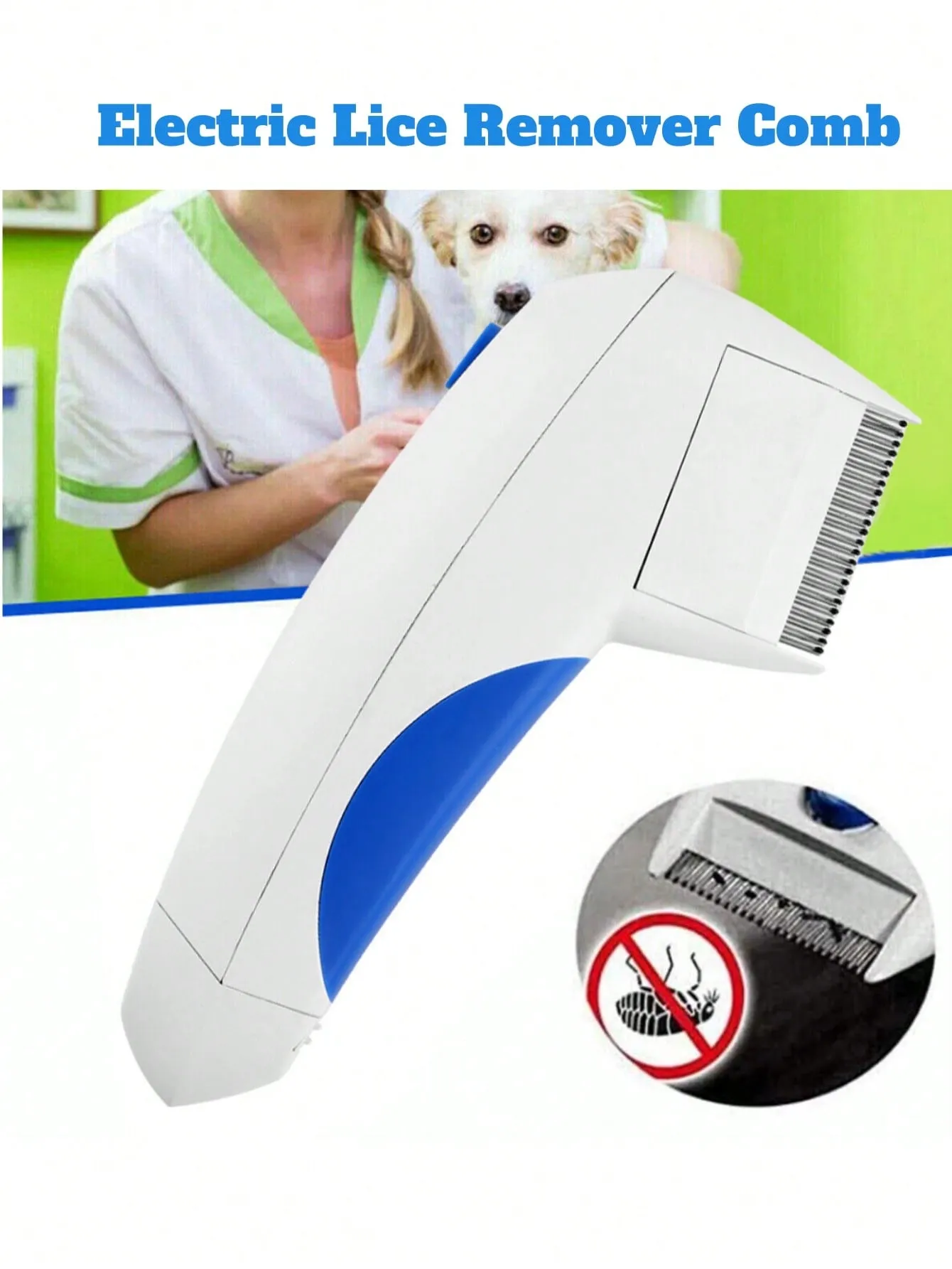 1pc Electric Lice Remover Comb For Flea Cleaning And Lice Removing