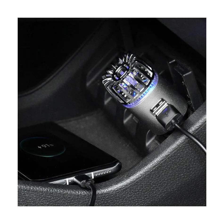 2 In 1 Smart Portable USB Vehicle Car Charger and Airpurifier