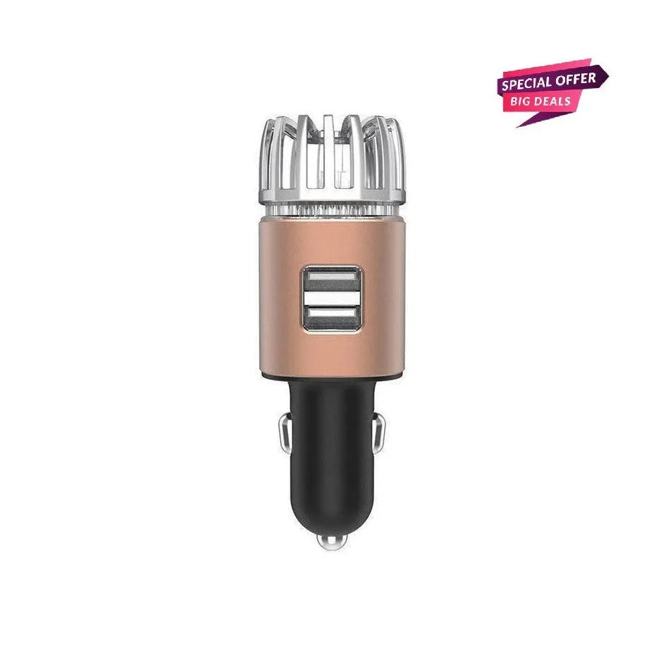 2 In 1 Smart Portable USB Vehicle Car Charger and Airpurifier