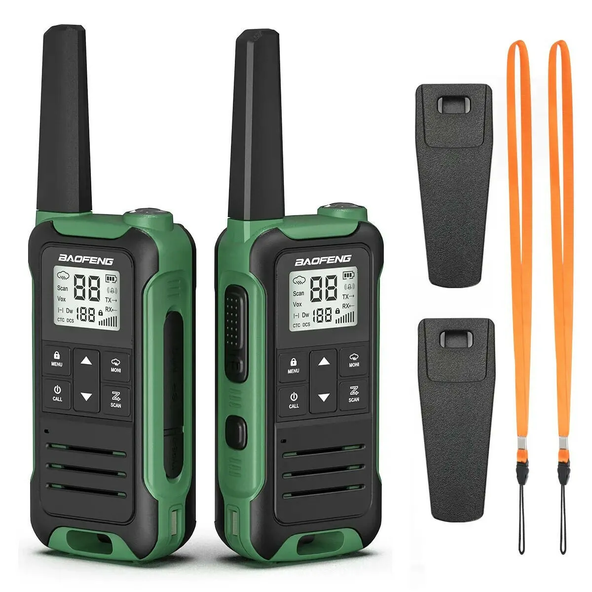 2Pcs Baofeng F22 PMR446 FRS Mini Walkie Talkie Licence-free Portable VOX Type-C Charger Long Range 2-Way Radio for Camping Hotel