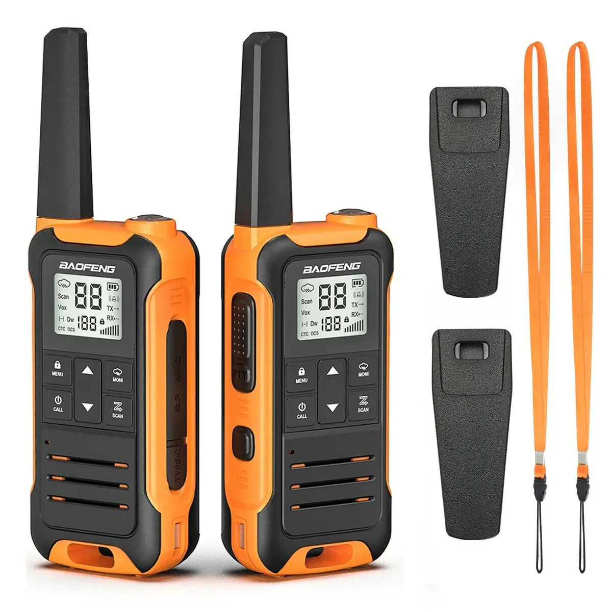 2Pcs Baofeng F22 PMR446 FRS Mini Walkie Talkie Licence-free Portable VOX Type-C Charger Long Range 2-Way Radio for Camping Hotel