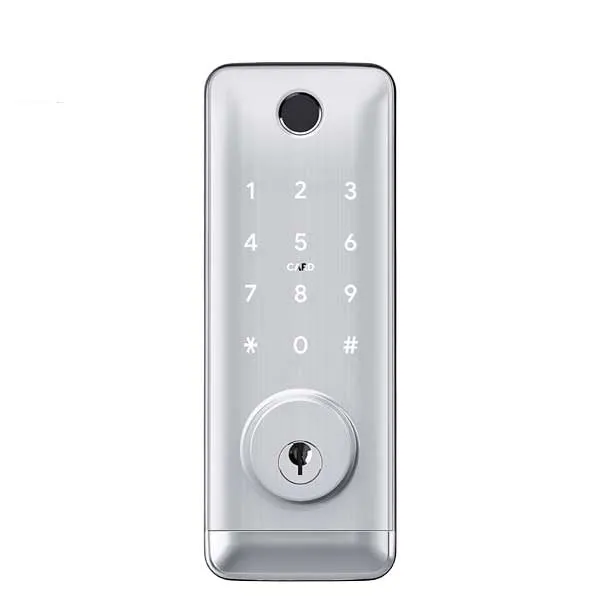 3 x DeGuard Pro - Premium Electronic Keyless Entry Smart Deadbolt - T1B - Bluetooth / Fingerprint / RFID / Wi-Fi - IP55 - Silver (Bundle of 3)