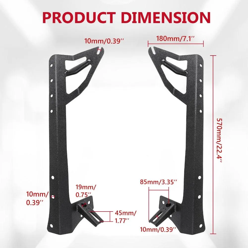 52" Straight Light Bar 2 IN 1 Design Windshield Mounting Brackets for 2007-2017 Jeep Wrangler JK