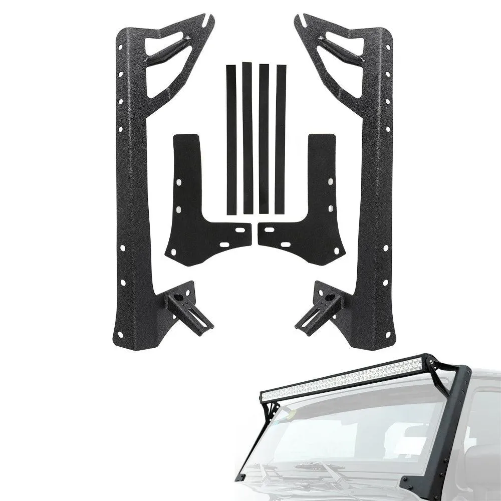 52" Straight Light Bar 2 IN 1 Design Windshield Mounting Brackets for 2007-2017 Jeep Wrangler JK