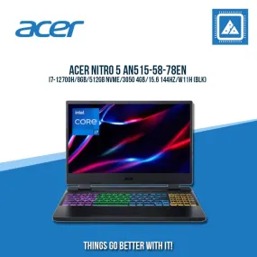 ACER NITRO 5 AN515-58-78EN I7-12700H/8GB/512GB NVME/3050 4GB | BEST FOR GAMING AND AUTOCAD LAPTOP