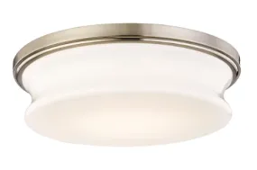 allen   roth Drift 13-in Satin Nickel LED Flush Mount Light