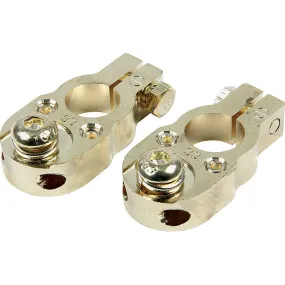 Allstar Performance 24K Gold Plated Top-Mount Battery Terminals - Set of 2