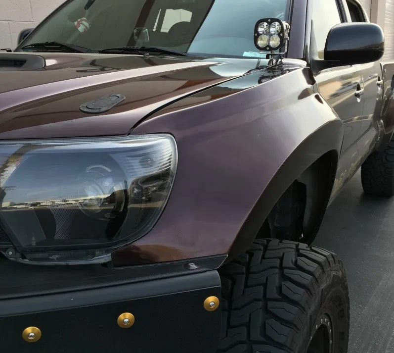 Alternative Offroad - No-Cut Hood Mount Light Brackets - 2005-2015 Tacoma