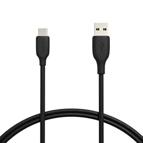 Amazon Basics 2-Pack Fast Charging USB-C to USB-A 2.0 Cable, 480Mbps Speed, USB-IF Certified, for Apple iPhone 15, iPad, Samsung Galaxy, Tablets, Laptops, 6 Foot, Black