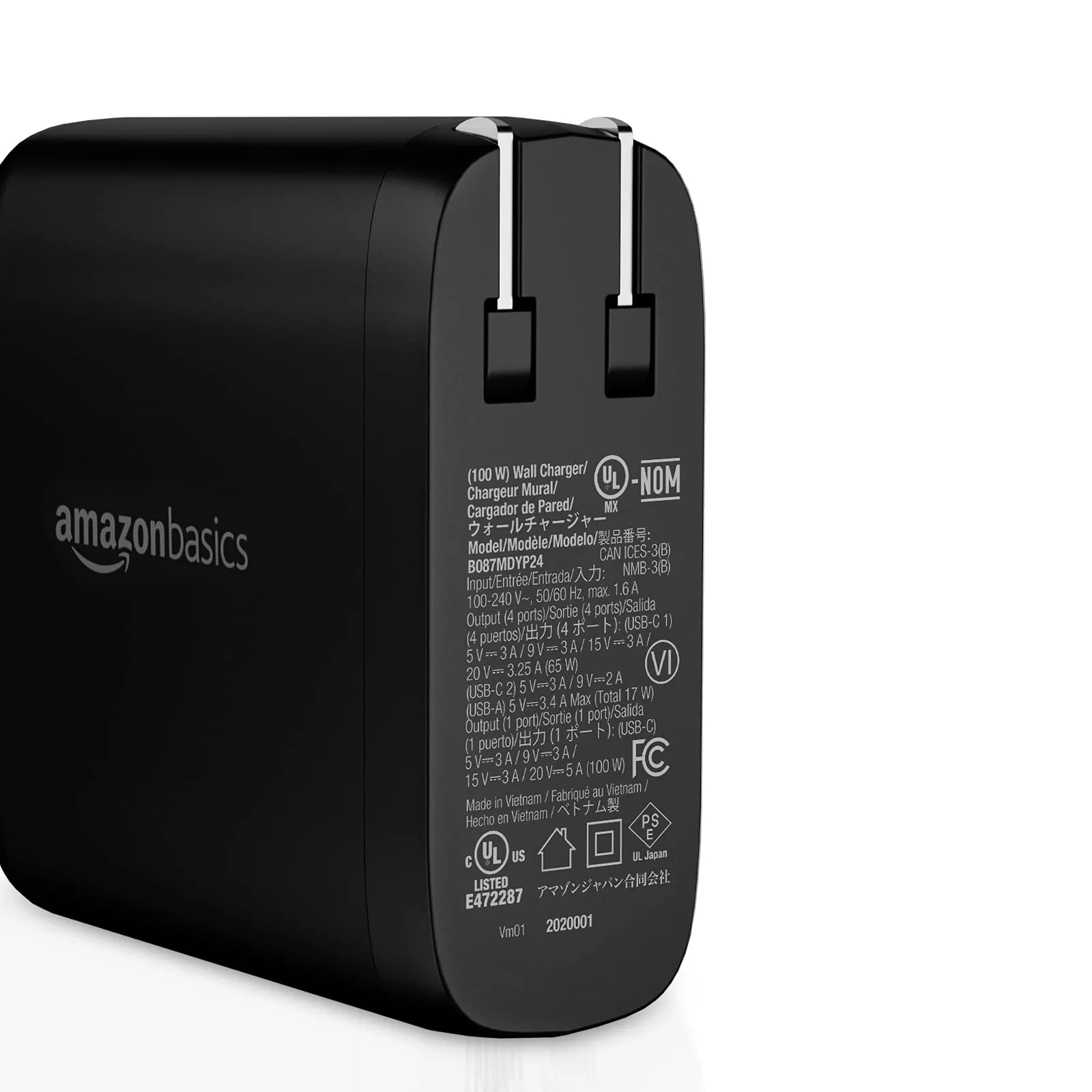 Amazon Basics 30W One-Port GaN USB-C Wall Charger with Power Delivery PD for Tablets & Phones