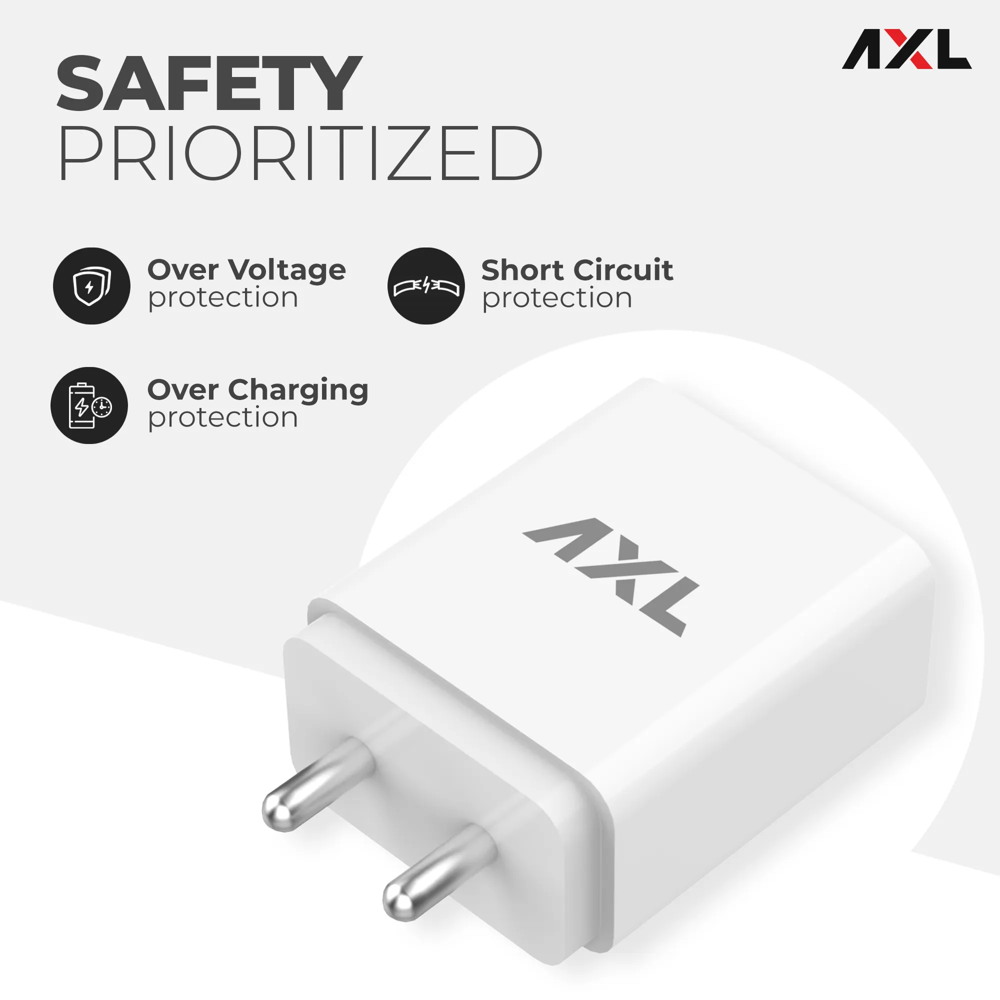 AWC34M 3.4A Dual Output Wall Charger with Micro-USB Cable