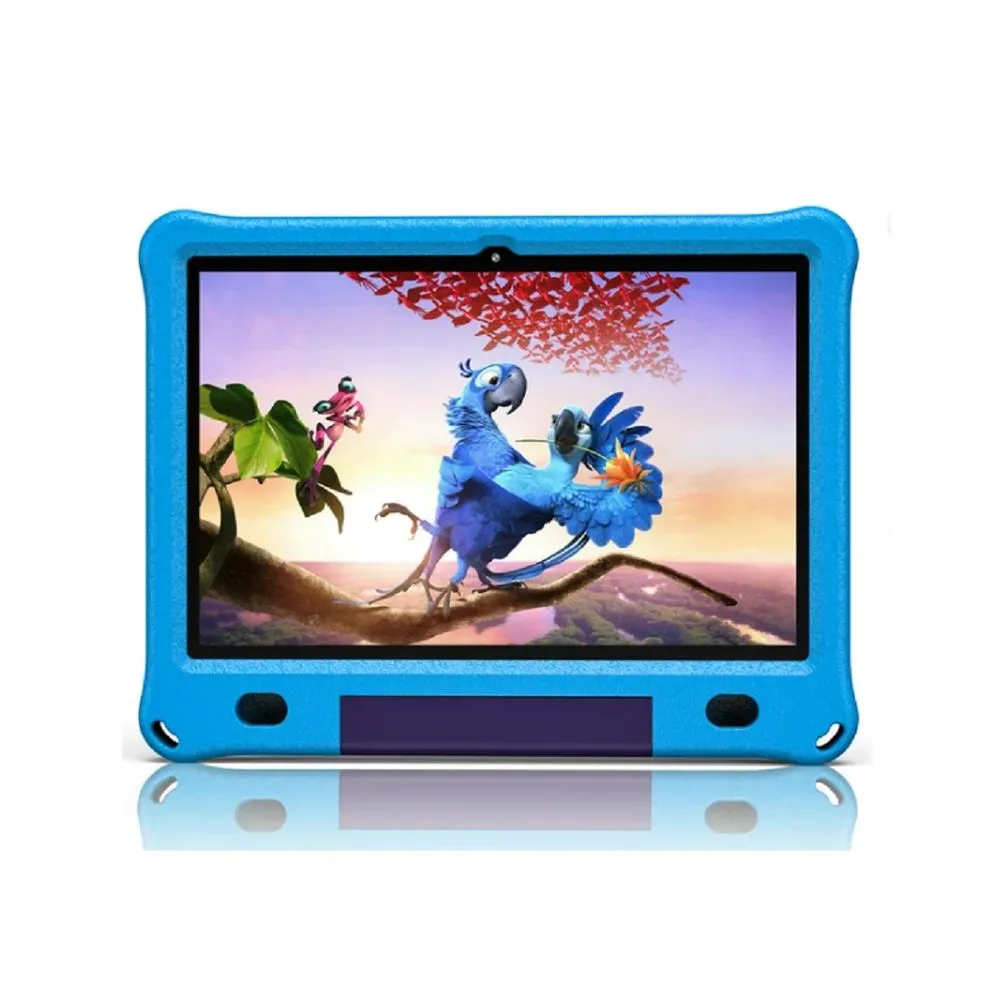 Baken Android 12 Kids Tablet 10.1 inch with Case 3GB RAM 64GB Storage Dual Camera Quad-Core 1280x800 Wi-Fi Bluetooth 6000mAh (Blue)