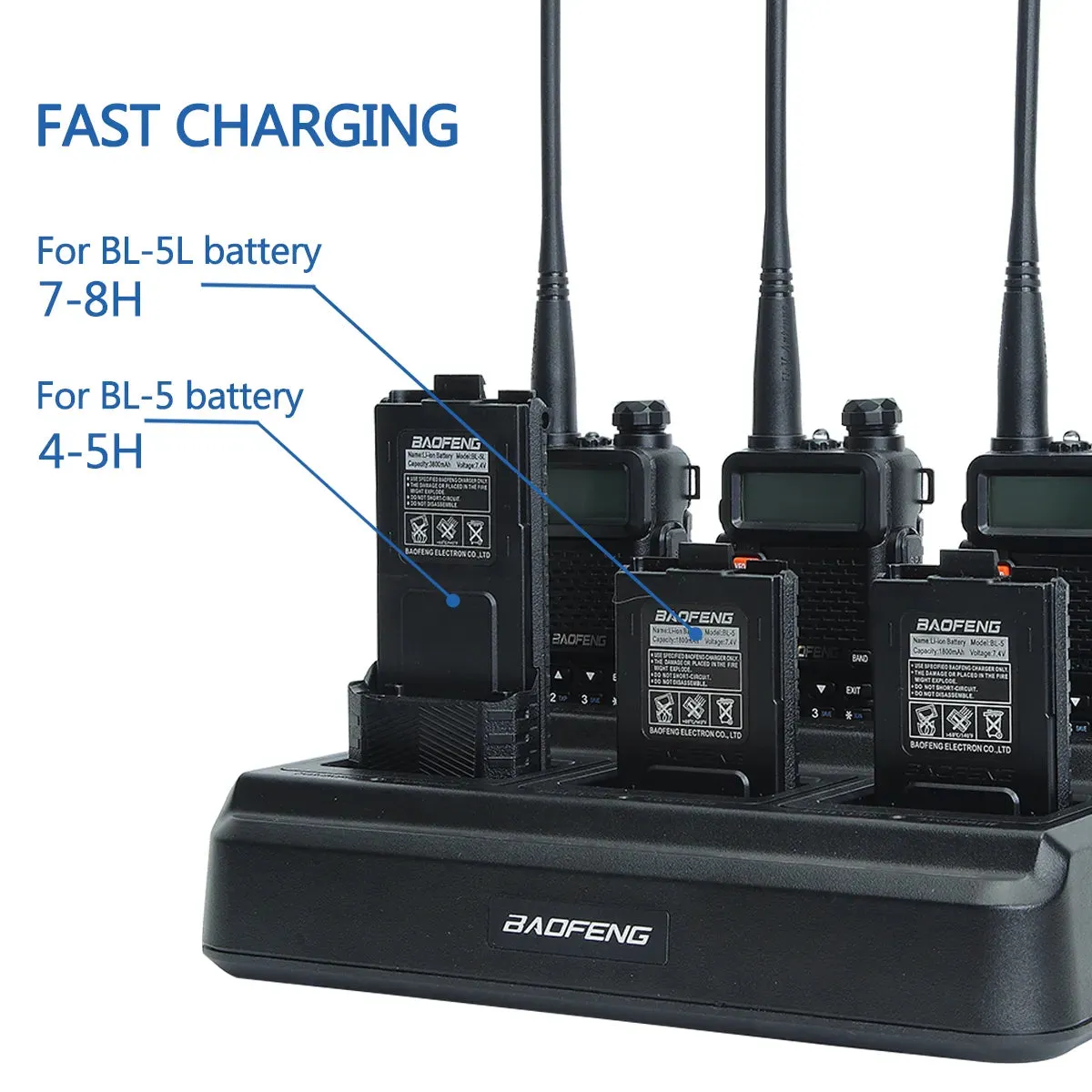 Baofeng UV-5R Six Way Charger Multi Unit Two Way Radio Charger for Baofeng BF-F8HP UV-5R  UV-5RE UV-5RTP UV-5X3 Walkie Talkie an