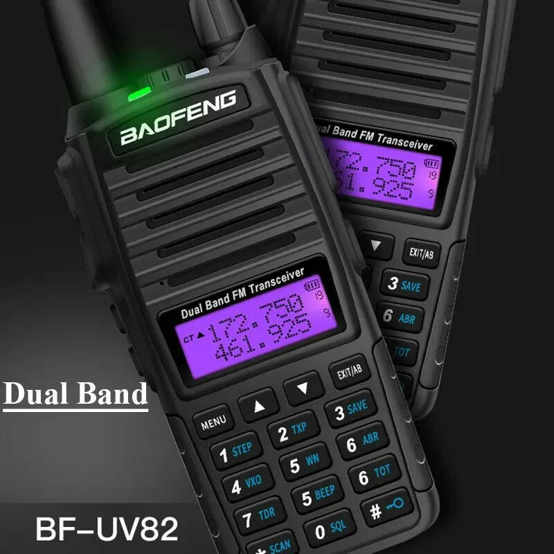 Baofeng UV-82 Walkie Talkie 8W 1PCS 2PCS FM Radio Type C Battery Optional Comunicado Radio For Hunting CB Ham Radios UV-5R UV-16