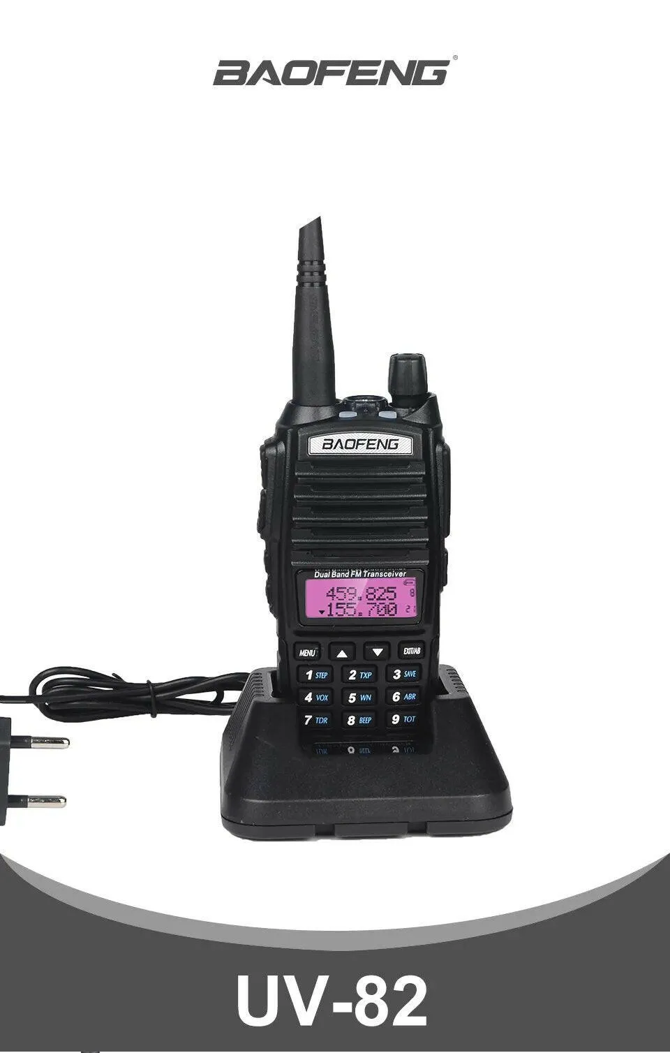 Baofeng UV 82 Walkie Talkie Long Range 8W Radio Comunicador High Power Dual PTT For Hunting UV-82 UHF VHF Portable FM Ham Radios