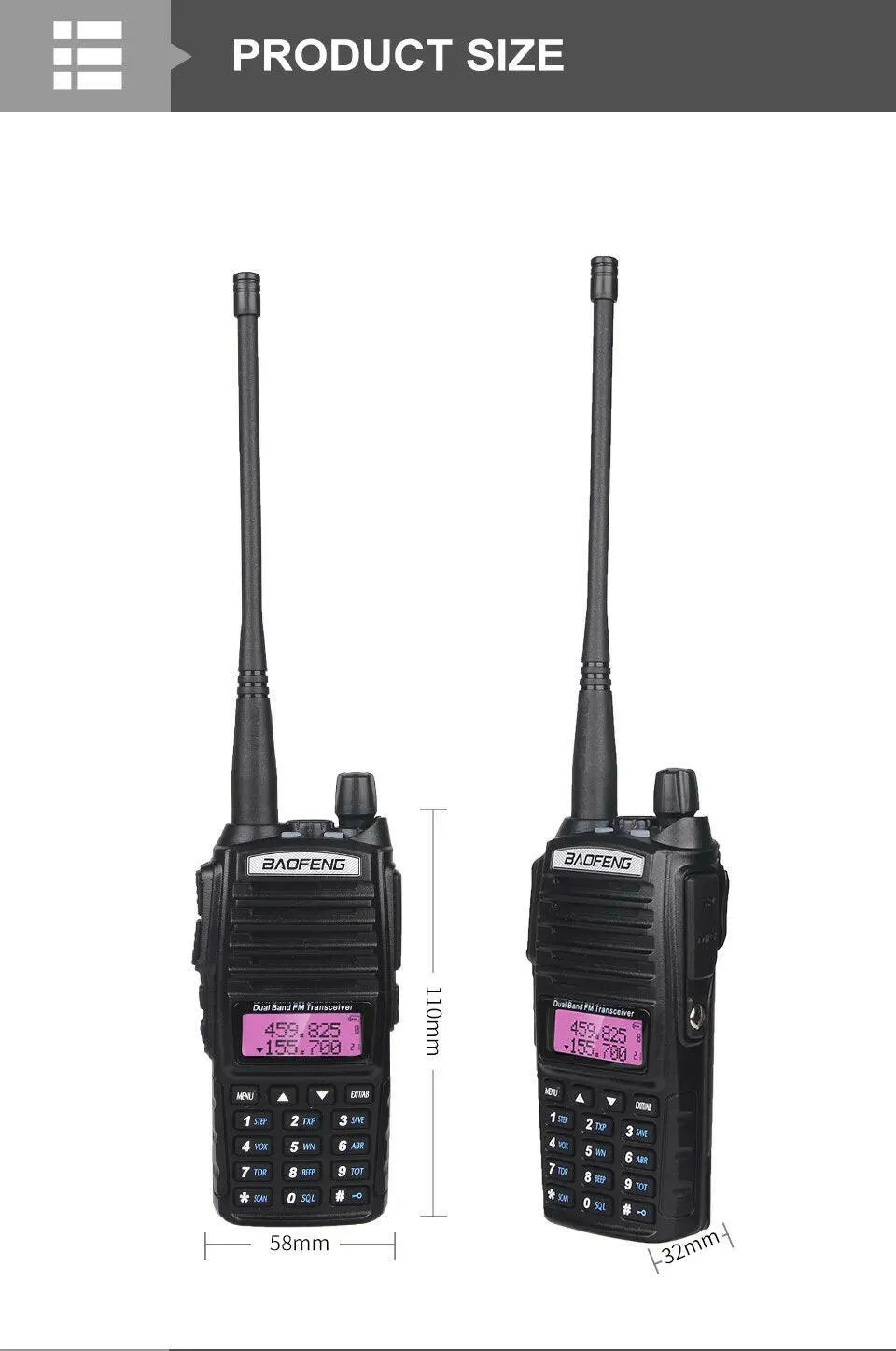 Baofeng UV 82 Walkie Talkie Long Range 8W Radio Comunicador High Power Dual PTT For Hunting UV-82 UHF VHF Portable FM Ham Radios