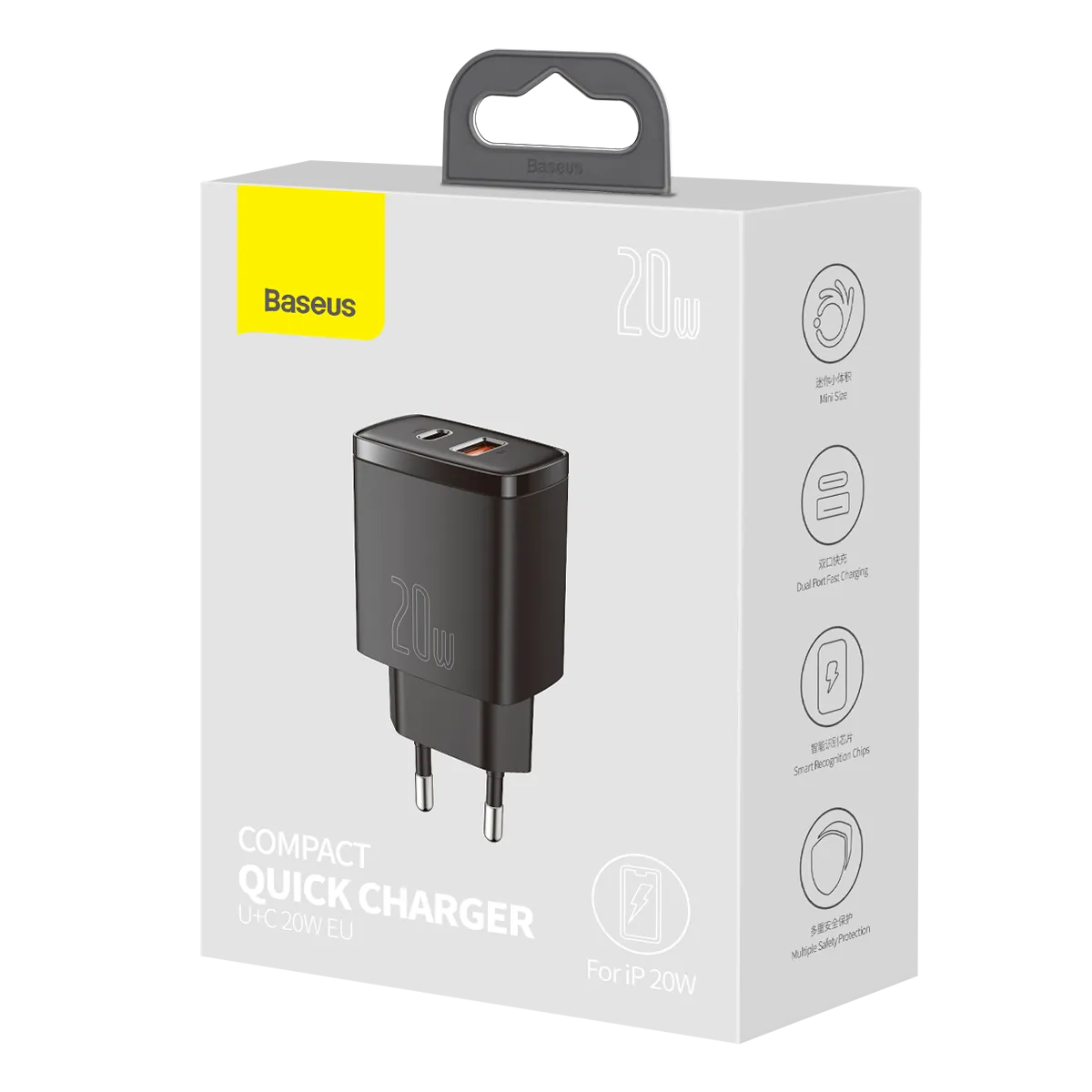 Baseus Compact Quick Wall Charger 20W (CCXJ-B01) (Black)