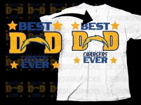 Best Dad San Diego Chargers Father's Day Png Digital Download