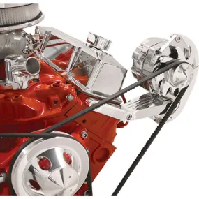 Billet Specialties Alternator Bracket - Driver Side - High Mount - Head Mount - Billet  - Polished - Short Water Pump - GM 10SI / 12SI Alternators - Small Block Chevy