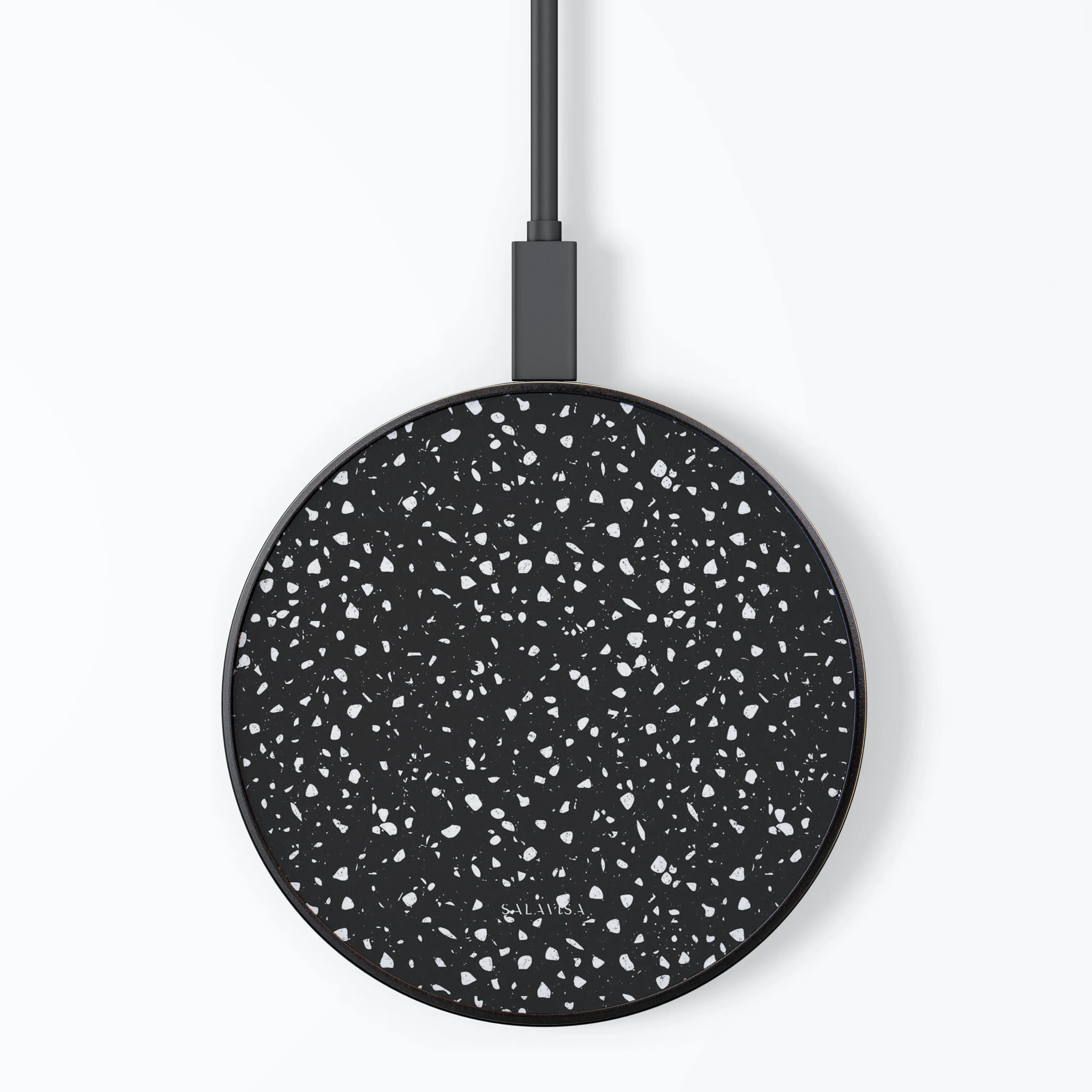 Black Coffee Terrazzo Wireless Charger