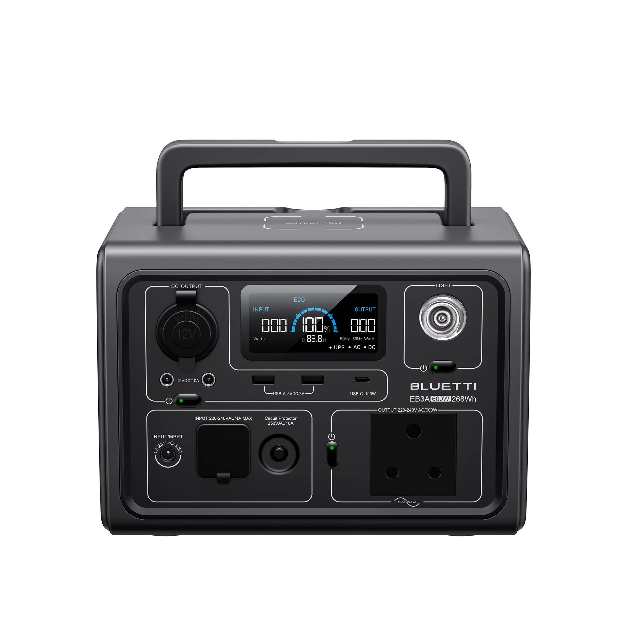 BLUETTI EB3A 600W 268Wh Portable Power Station