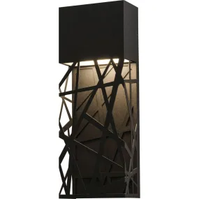 Boon 16 in. LED Outdoor Wall Sconce Black Finish 3000K