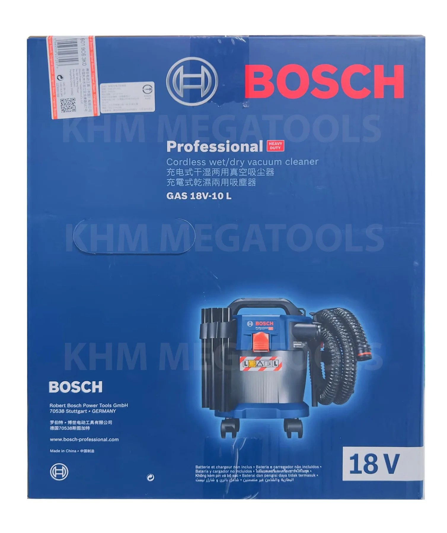 Bosch GAS 18V-10L Cordless Wet & Dry Vacuum / Dust Extractor 6L 18V [Bare]