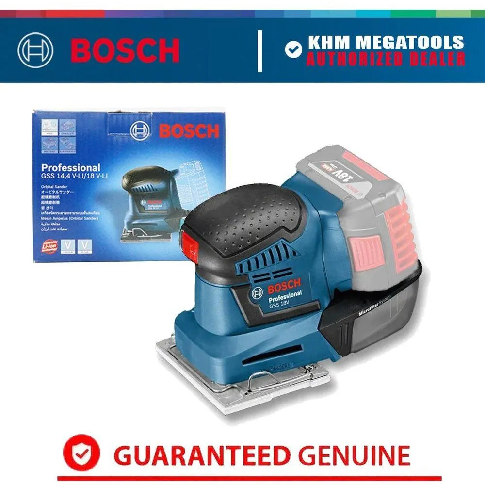 Bosch GSS 18V-Li Cordless Finishing Sander 113x101mm 18V (Bare)