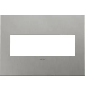 Brushed Stainless, 4-Gang  Wall Plate