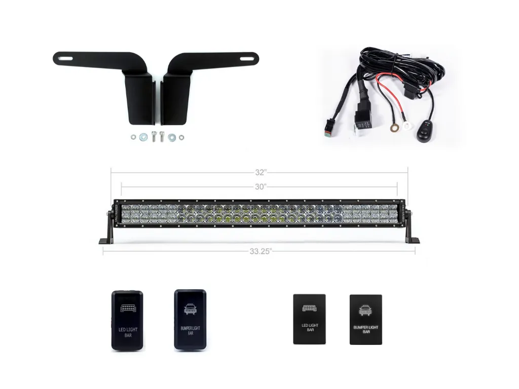 CALI RAISED LED 2003-2009 TOYOTA 4RUNNER 32" LOWER BUMPER FLUSH LED LIGHT BAR KIT