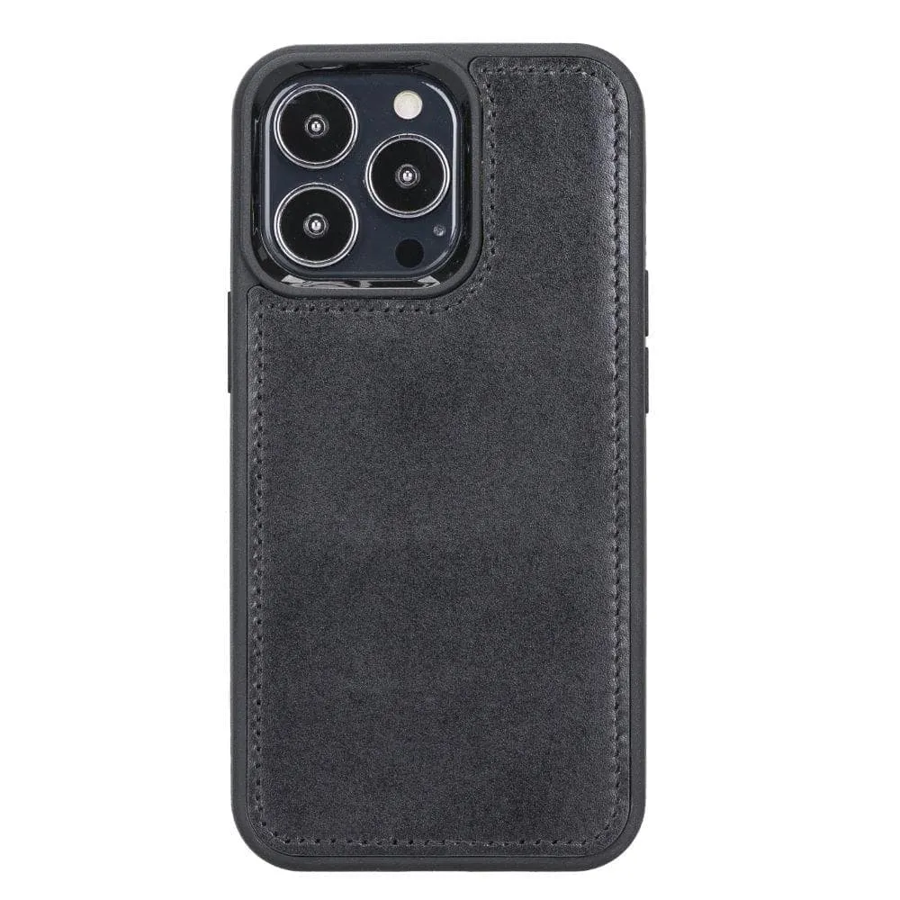 Carter iPhone 13 Detachable Wallet Case, Rustic Black