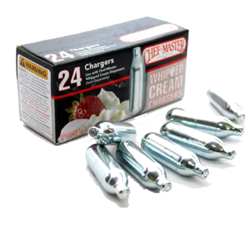 Chef Master 90061 Chef-Master N2O Whipped Cream Chargers (24 chargers per box) (must be purchased