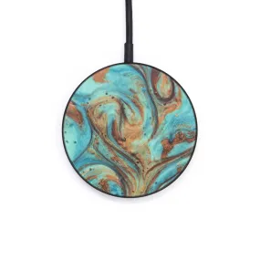 Circle ResinArt Wireless Charger - Alicia (Teal & Gold, 606982)