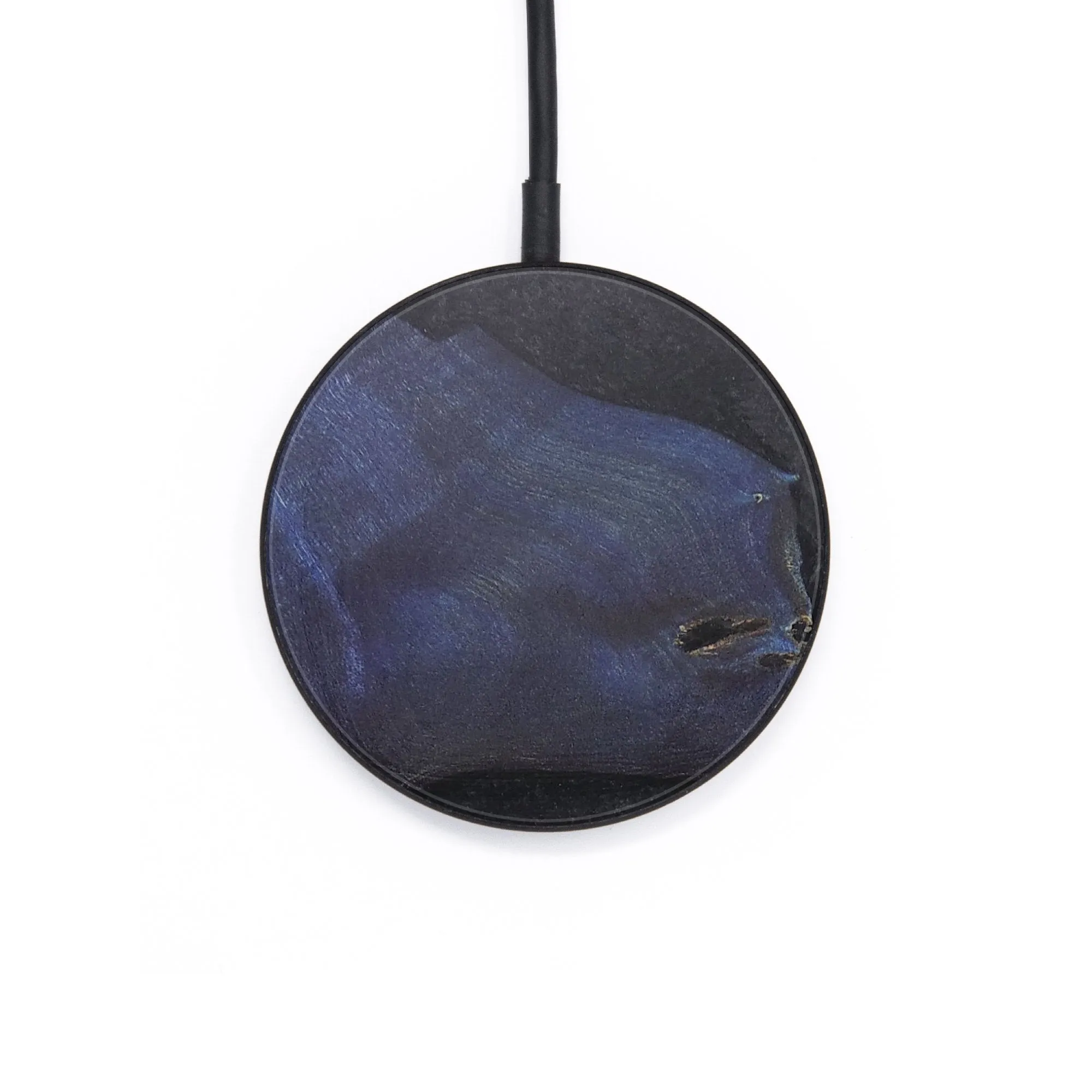 Circle Wood Resin Wireless Charger - Aspen (Pure Black, 705381)