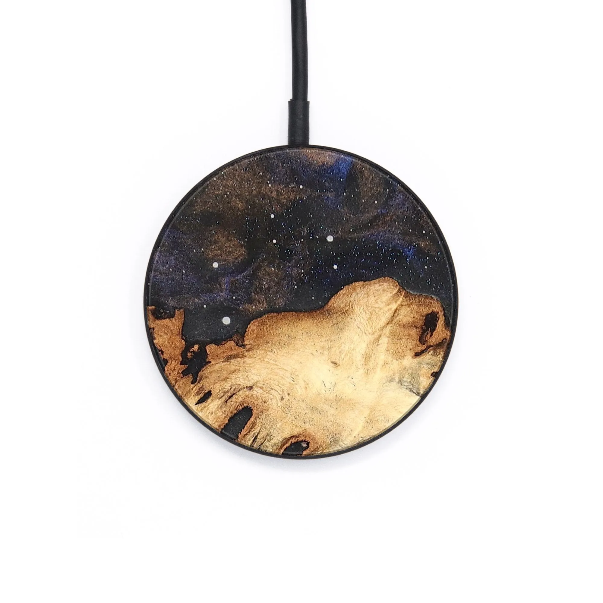 Circle Wood Resin Wireless Charger - Brent (Cosmos, 658264)