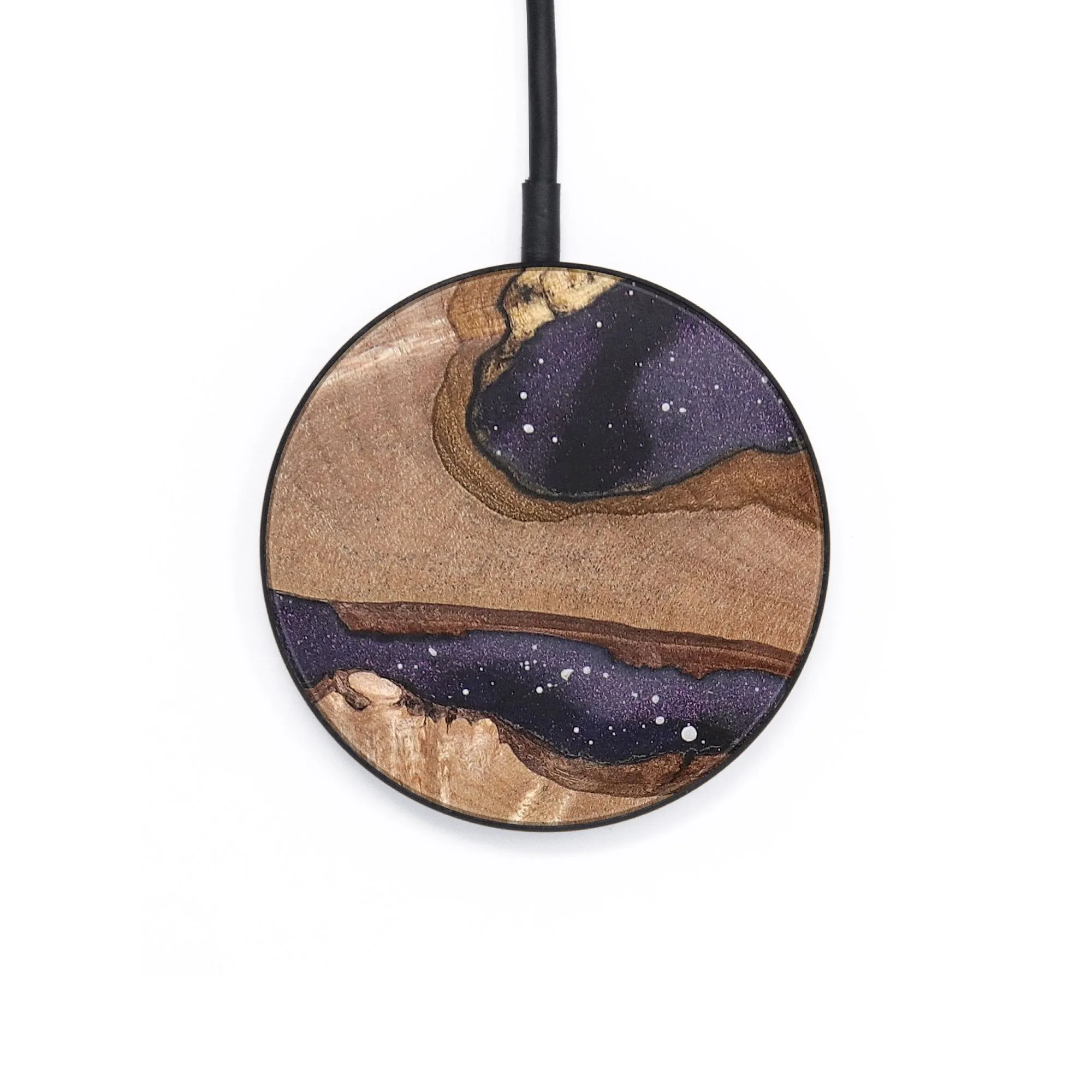 Circle Wood Resin Wireless Charger - Camron (Cosmos, 671782)