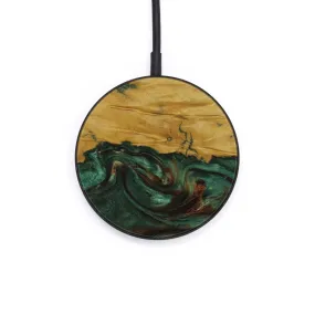 Circle Wood Resin Wireless Charger - Carly (Dark Green, 591259)