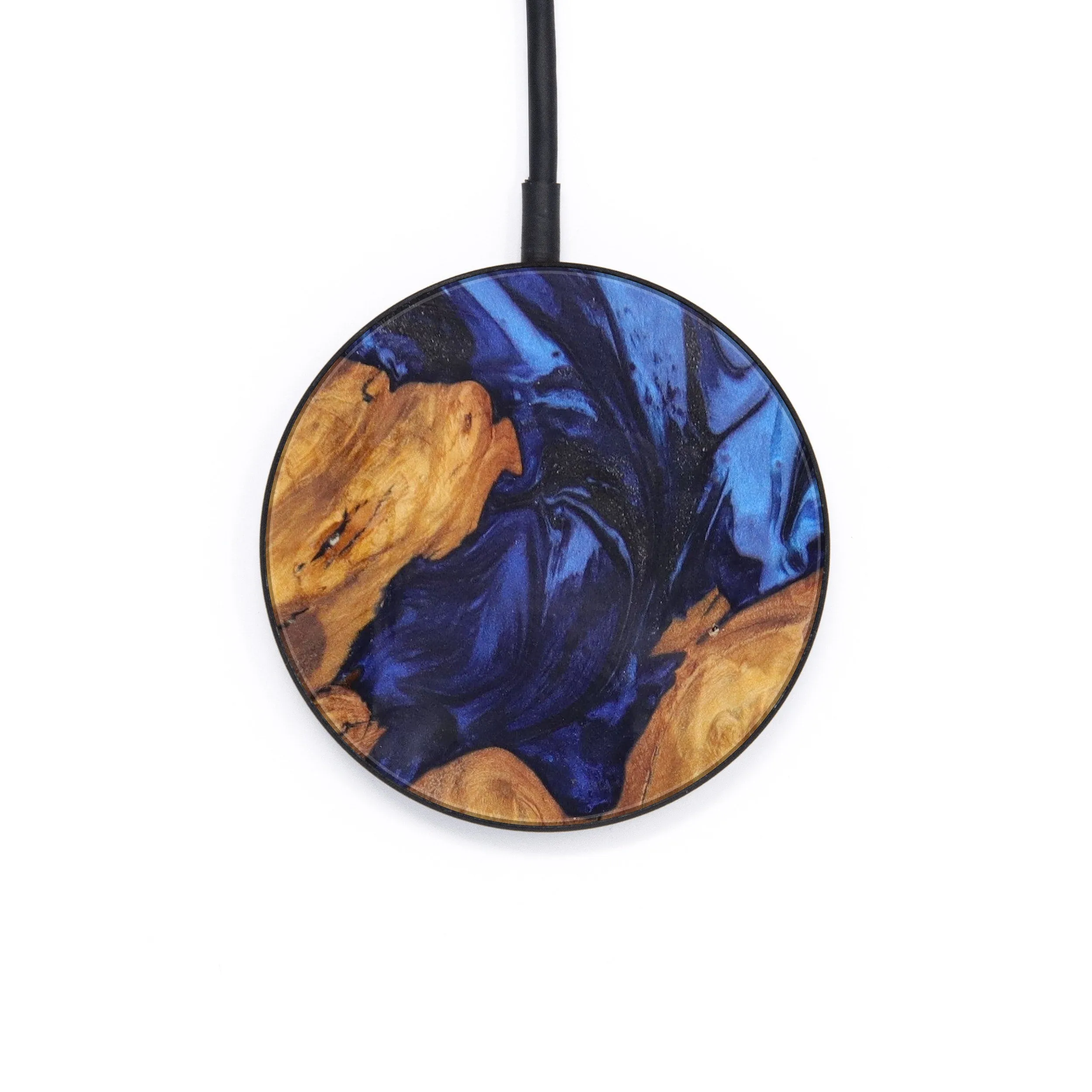 Circle Wood Resin Wireless Charger - Cataleya (Purple, 609711)