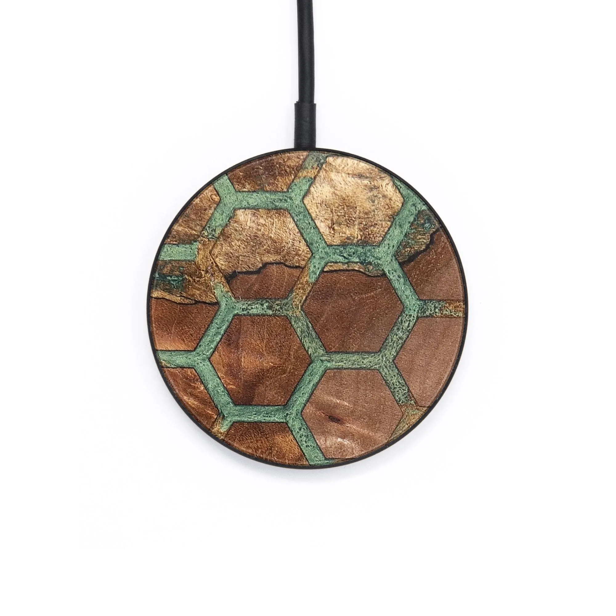 Circle Wood Resin Wireless Charger - Charity (Pattern, 671862)