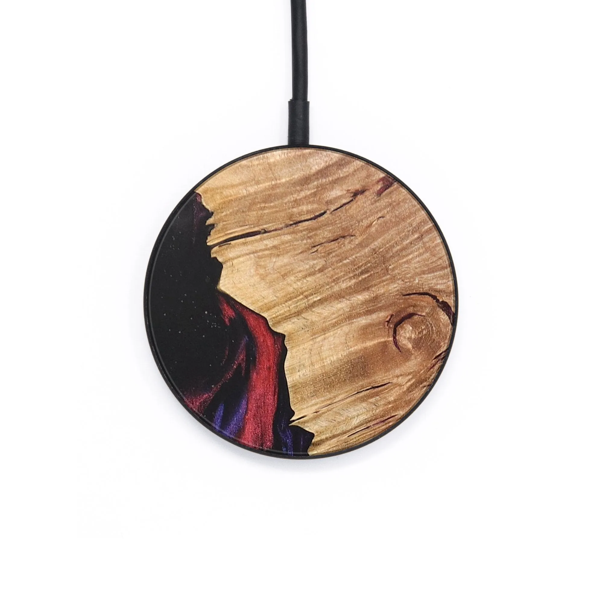 Circle Wood Resin Wireless Charger - Christi (Red, 690815)