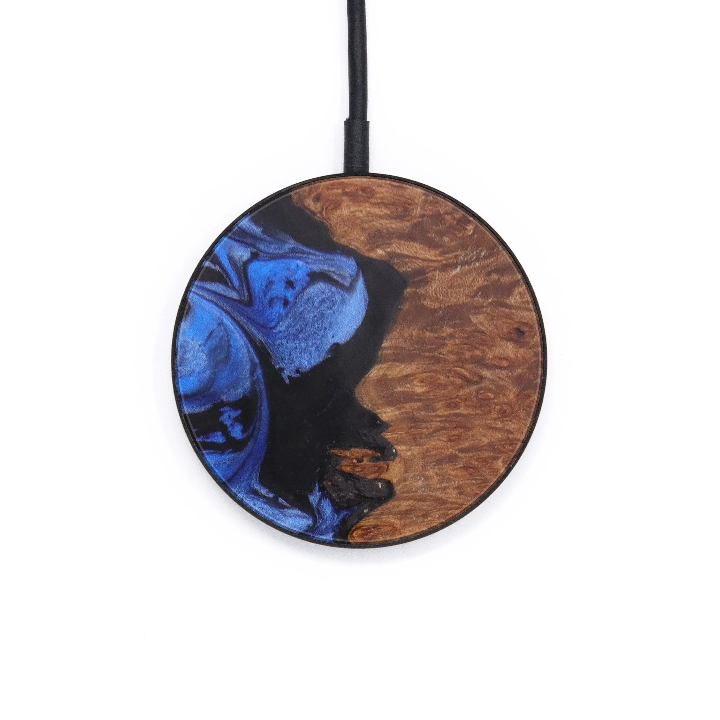 Circle Wood Resin Wireless Charger - Conchita (Light Blue, 609324)