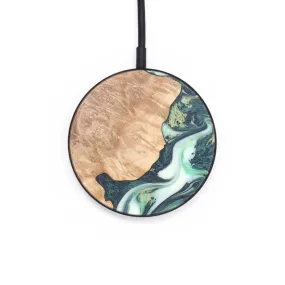 Circle Wood Resin Wireless Charger - Connie (Green, 684578)