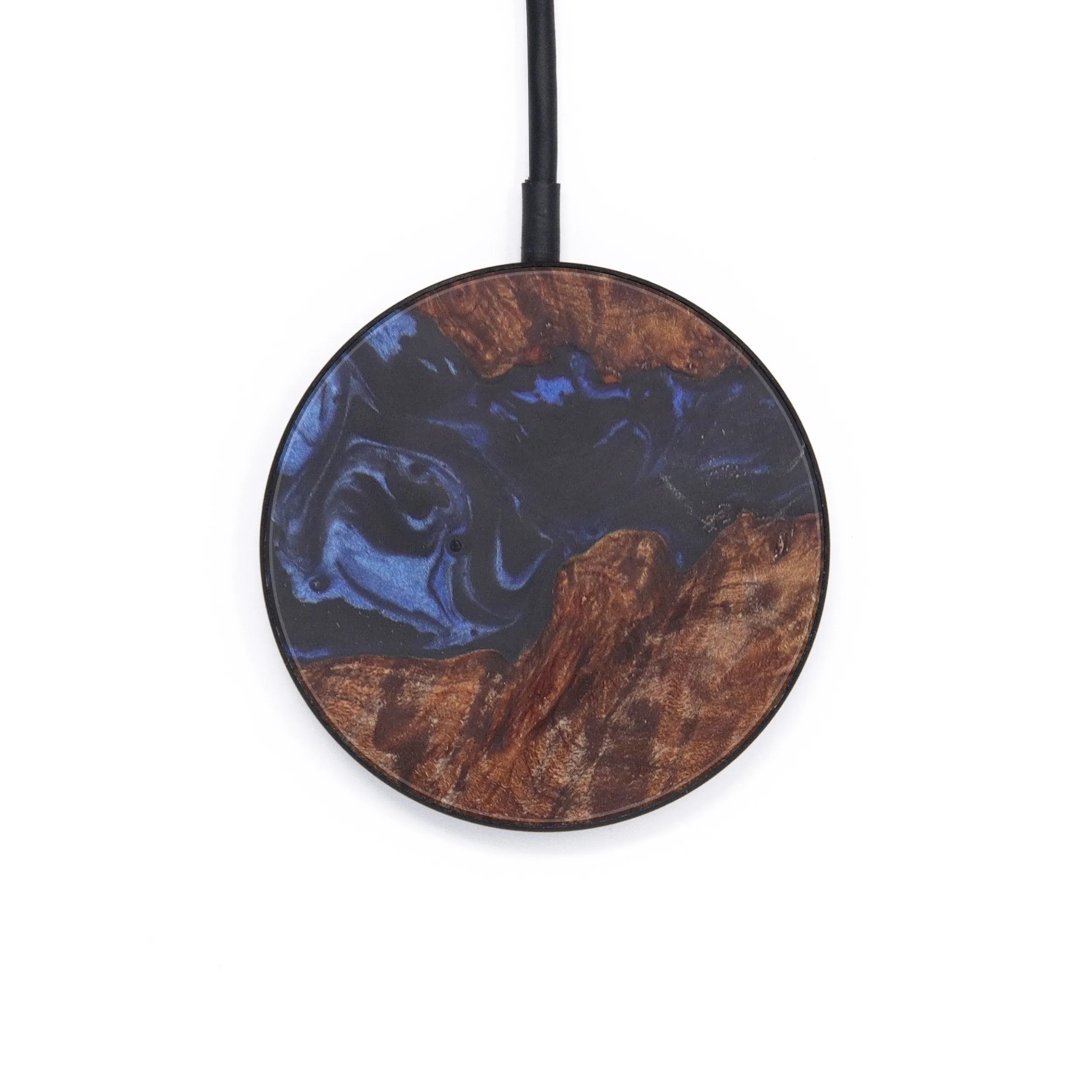 Circle Wood Resin Wireless Charger - Constanta (Dark Blue, 606042)